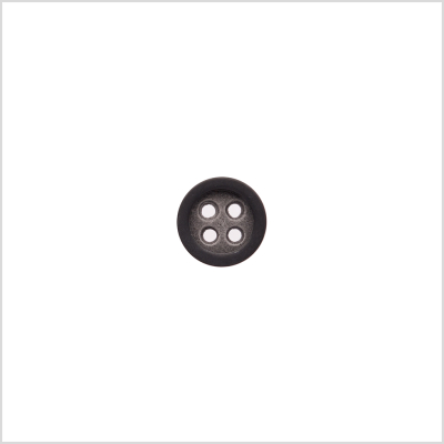 Rimmed Gray 4-Hole Button - 18L/11.5mm | Mood Fabrics