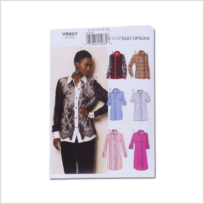 Vogue's Loose-Fitting Shirts Pattern V8927 Size B5 | Mood Fabrics