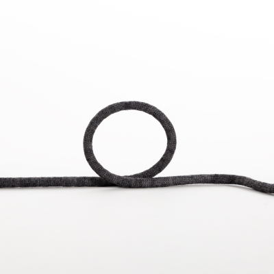 Italian Black Wool Drawstring Trimming - 0.25