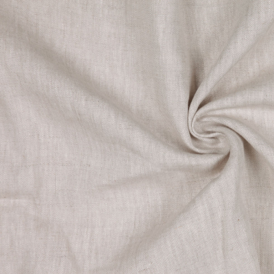 Beige Woven Linen Suiting | Mood Fabrics