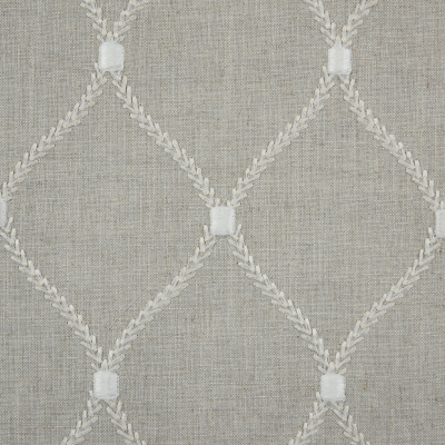 Flint Classical Rayon Embroidered Linen | Mood Fabrics