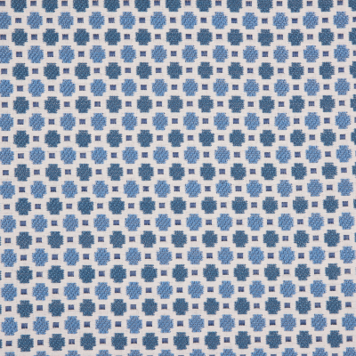 Marine Geometric Poly-Cotton Woven | Mood Fabrics