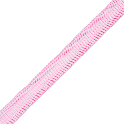 Italian Baby Pink Deep Knife Pleated Trimming - 1