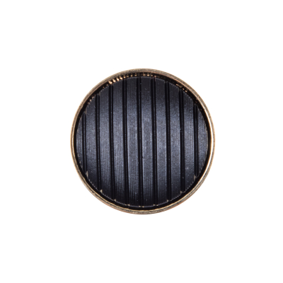 Italian Black and GoldZamac Button - 36L/23mm | Mood Fabrics