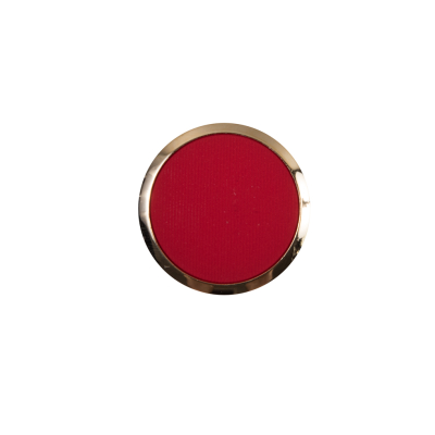 Italian Red and Gold Plastic Shank-Back Button - 24L/15mm | Mood Fabrics