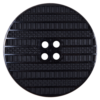 Italian Black Textural Plastic Button - 64L/40.5mm | Mood Fabrics