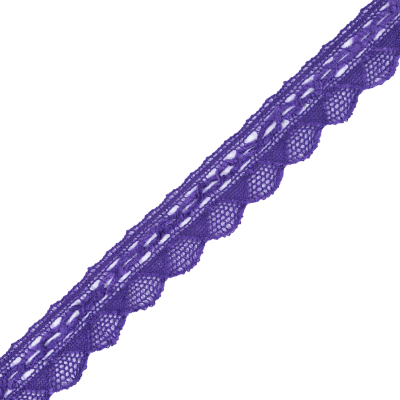 Purple Crochet Chenille Trim - 1.5