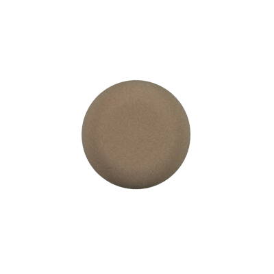 Italian Matte Tan Domed Plastic Button - 24L/15mm | Mood Fabrics