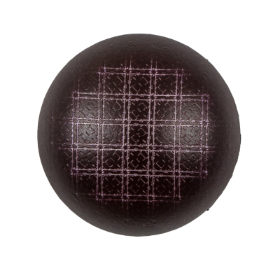 Italian Wine Checkered Plastic Button - 44L/28mm | Mood Fabrics