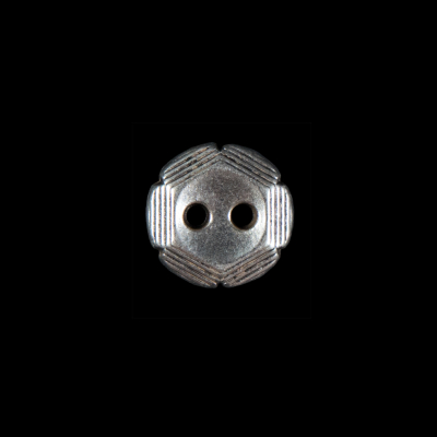 Italian Silver Floral 2-Hole Metal Button - 20L/12.5mm | Mood Fabrics