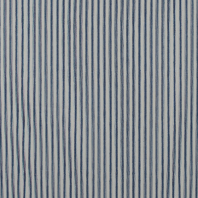 Ruth Vintage Ink and Beige Ticking Striped Cotton Twill | Mood Fabrics