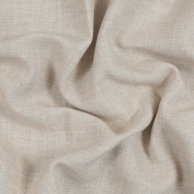 Natural Polyester Basketwoven Tweed | Mood Fabrics