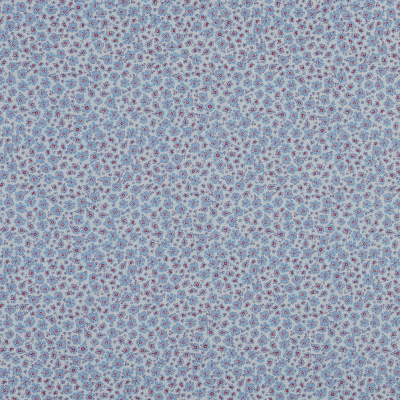 Light Blue, Red and White Floral Cotton Voile | Mood Fabrics