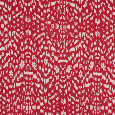1.5 Yards of Red Abstract Stretch Cotton Twill | Mood Fabrics