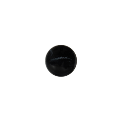 Italian Black Glossy Shank Back Button - 16L/10mm | Mood Fabrics