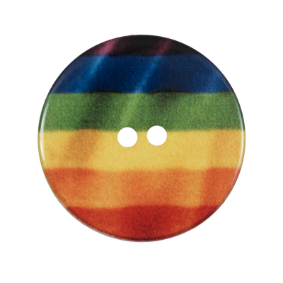 Italian Rainbow 2-Hole Button - 44L/28mm | Mood Fabrics