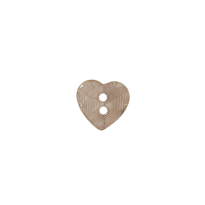 Italian Iridescent Heart-Shaped Shell Button - 18L/11.5mm | Mood Fabrics