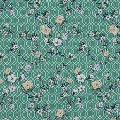 Mood Exclusive La Fortuna de lo Memorable Green Cotton Poplin | Mood Fabrics
