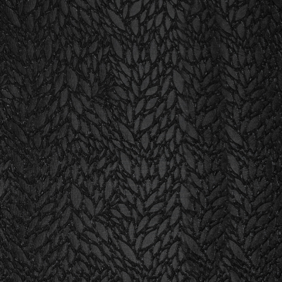 Black Luxury Abstract Metallic Brocade | Mood Fabrics