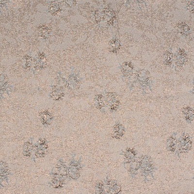 Pale Blue and Gold Luxury Floral Metallic Brocade | Mood Fabrics