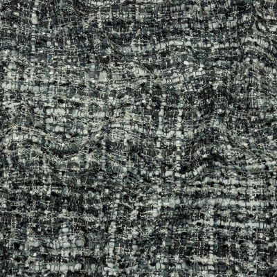 Newcastle Phantom, Gray and White Viscose and Acrylic Chenille Tweed | Mood Fabrics