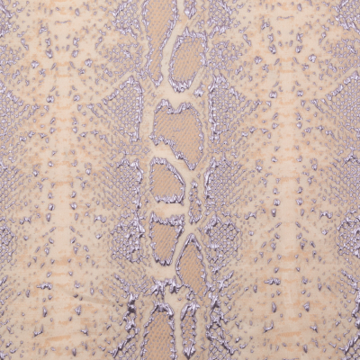 Metallic Lavender and Pink Tint Reptilian Luxury Brocade | Mood Fabrics