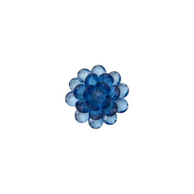 Italian Blue Glass Flower Applique/Brooch - 2