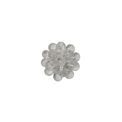 Italian Clear Glass Flower Applique/Brooch - 2