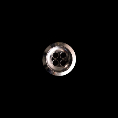 Italian Gunmetal 4-Hole Button - 18L/11.5mm | Mood Fabrics