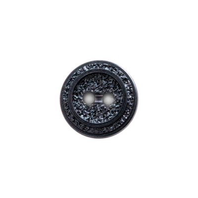 Italian Navy Gravel 2-Hole Button - 24L/15mm | Mood Fabrics