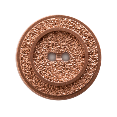Italian Rose Gold Gravel 2-Hole Button - 36L/23mm | Mood Fabrics