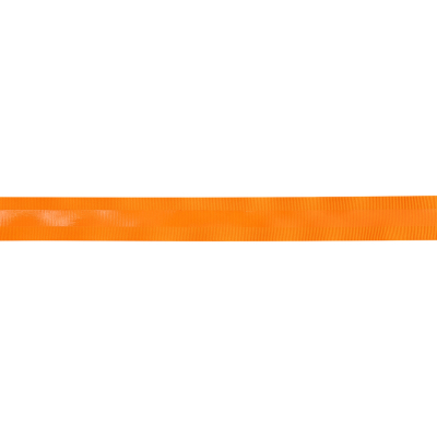 Italian Neon Orange Petersham Grosgrain Ribbon with Silicone Stripe - 1