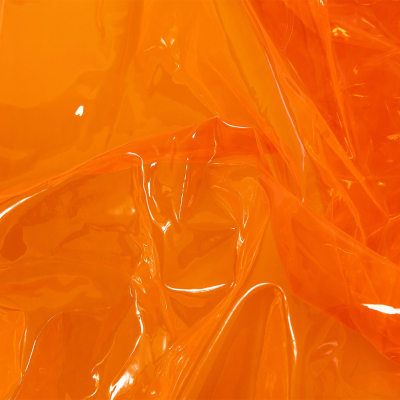 Farbe Orange-Tinted Clear Vinyl | Mood Fabrics