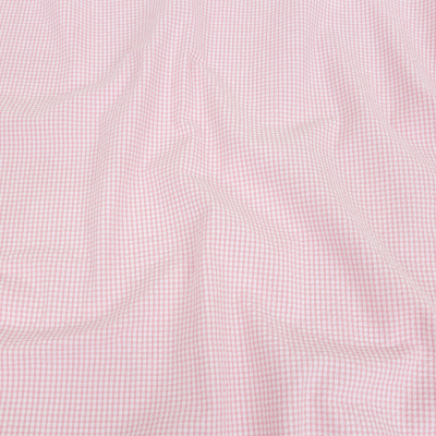 Olinda Pink Gingham Organic Cotton Seersucker | Mood Fabrics