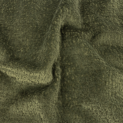 Crypton Hesse Green Tactile Polyester Chenille | Mood Fabrics