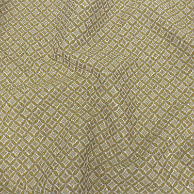 Gold Quatrefoil Blended Polyester Jacquard | Mood Fabrics