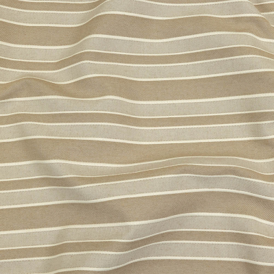 Khaki, Gray and Sugar Swizzle Tactile Striped Woven | Mood Fabrics