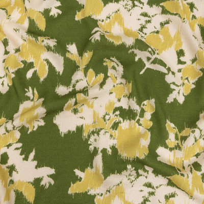 Mood Exclusive Pea Green Layers of Luxury Slubbed Viscose Woven | Mood Fabrics