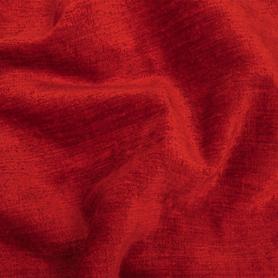 Red Acrylic and Polyester Upholstery Chenille | Mood Fabrics