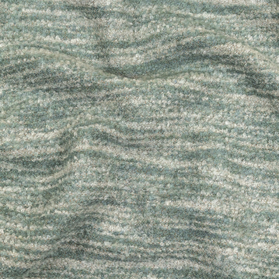 Haze Striated Acrylic and Cotton Boucle with Tan Woven Backing | Mood Fabrics