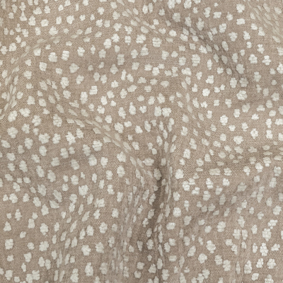 Beige Raised Spots Acrylic Chenille Woven | Mood Fabrics
