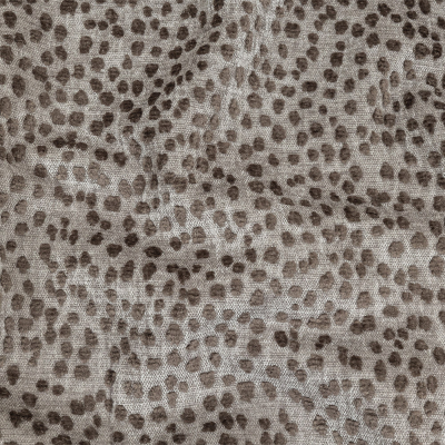Taupe Raised Spots Acrylic Chenille Woven | Mood Fabrics