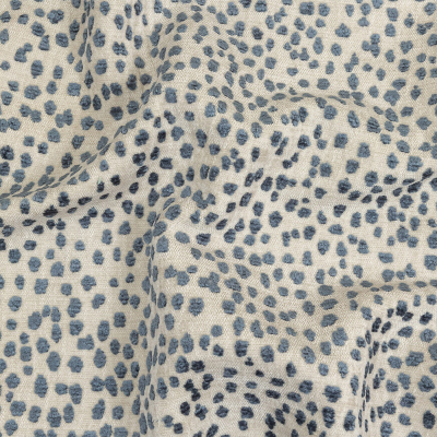 Azul Raised Spots Acrylic Chenille Woven | Mood Fabrics