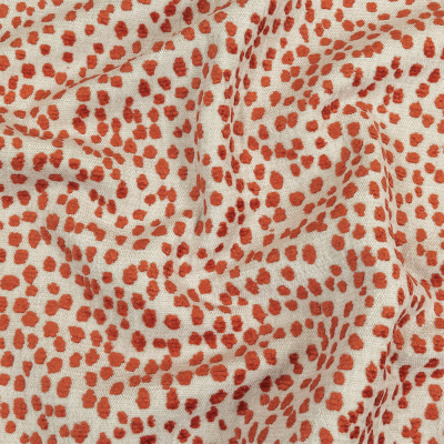 Cinnabar Raised Spots Acrylic Chenille Woven | Mood Fabrics