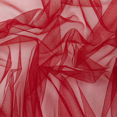 Cherry Red Leonardo Soft Nylon Tulle | Mood Fabrics