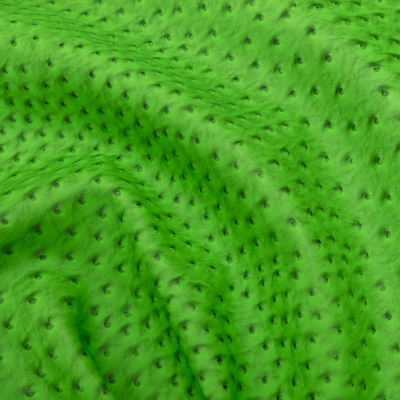 Kidepo Neon Green Faux Ostrich Leather Vinyl | Mood Fabrics