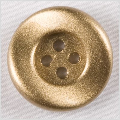 Gold Plastic Button - 36L/23mm | Mood Fabrics