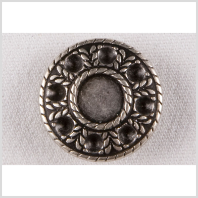 Silver Decorative Metal Shank-Back Coat Button - 40L/25.5mm | Mood Fabrics