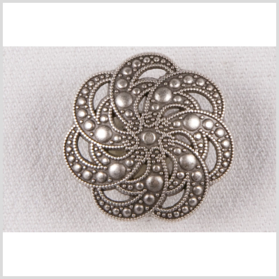 Silver Metal Coat Button - 44L/28mm | Mood Fabrics