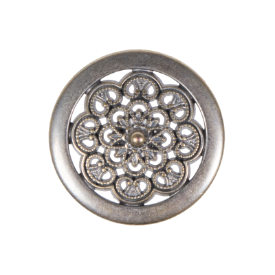 Silver Metal Coat Button - 40L/25.5mm | Mood Fabrics